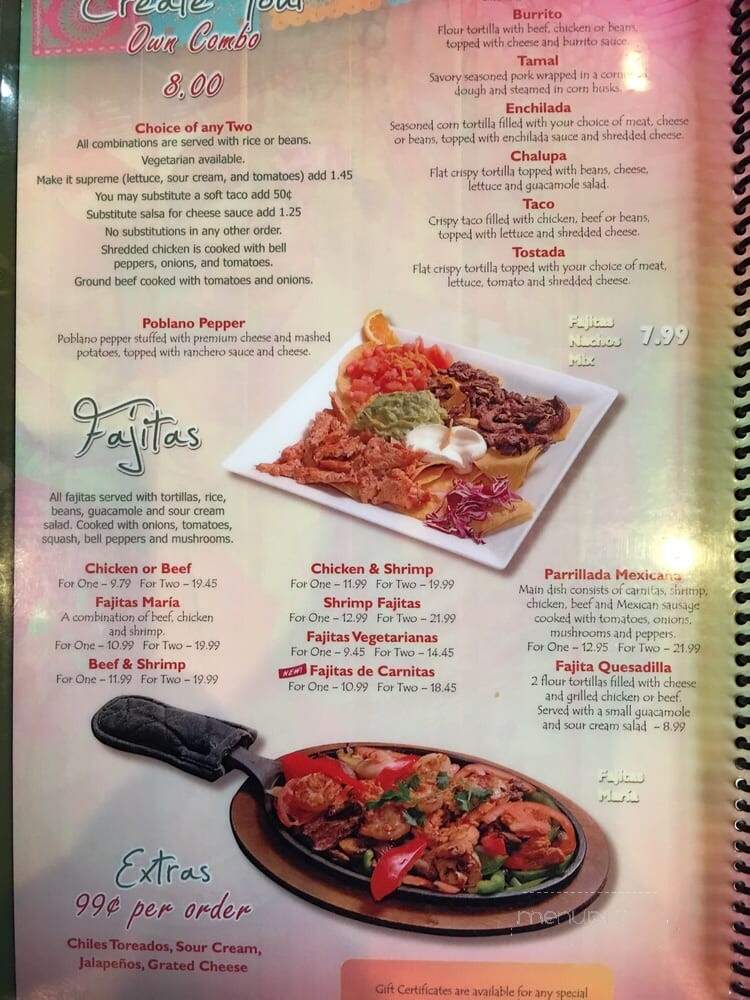 Maria's Tinda Y Taqueri - Aiken, SC menu_pic