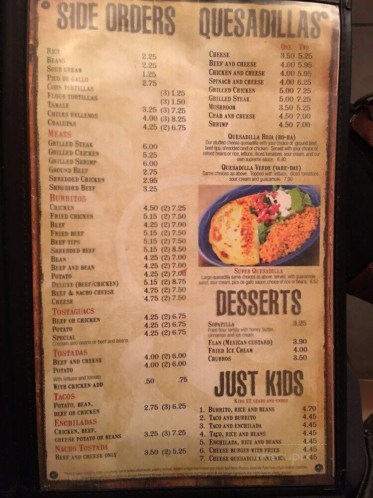 Monterrey Mexican Restaurant - Greenville, SC menu_pic