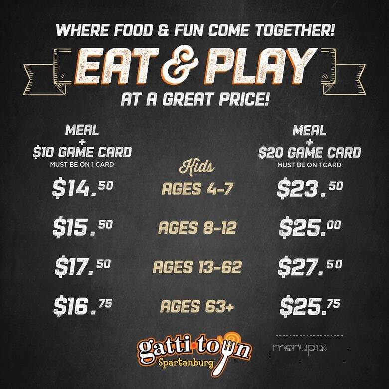 Mr Gatti's Pizza - Spartanburg, SC menu_pic