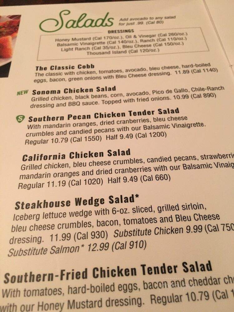 O'Charley's - Simpsonville, SC menu_pic