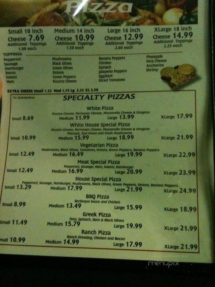Pizza A La Roma - Myrtle Beach, SC menu_pic
