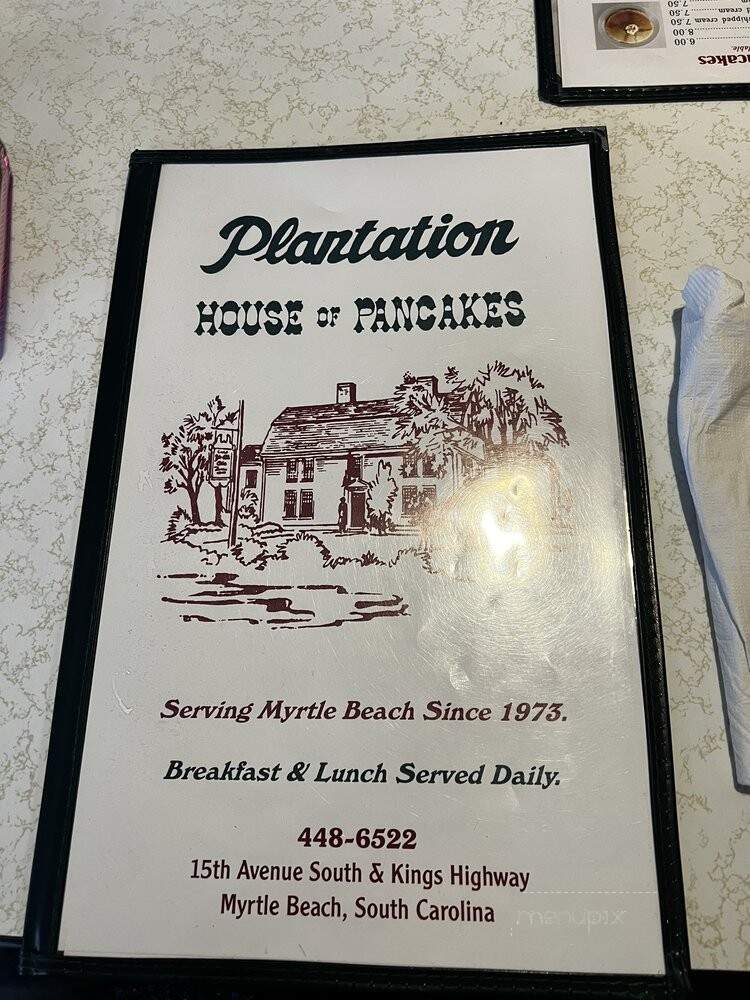 Plantation House Of Pancakes - Myrtle Beach, SC menu_pic