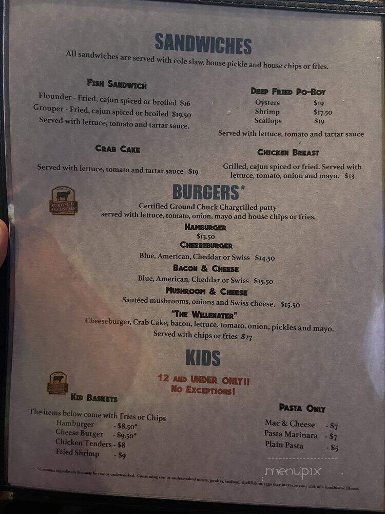 Rockefellers Raw Bar - North Myrtle Beach, SC menu_pic