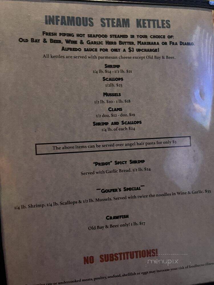 Rockefellers Raw Bar - North Myrtle Beach, SC menu_pic