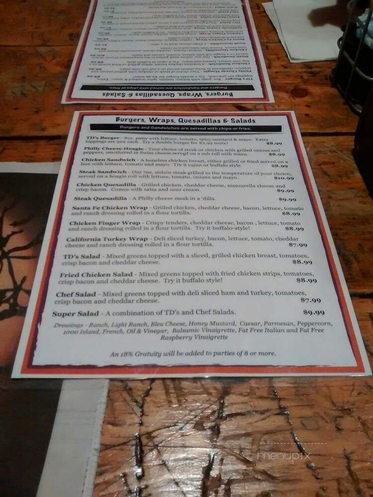 T D's Of Clemson - Clemson, SC menu_pic