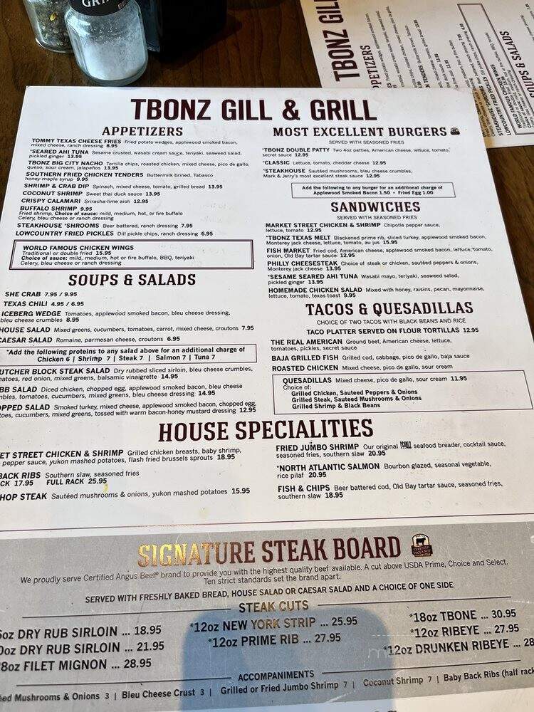 T-Bonz Gill & Grill - Charleston, SC