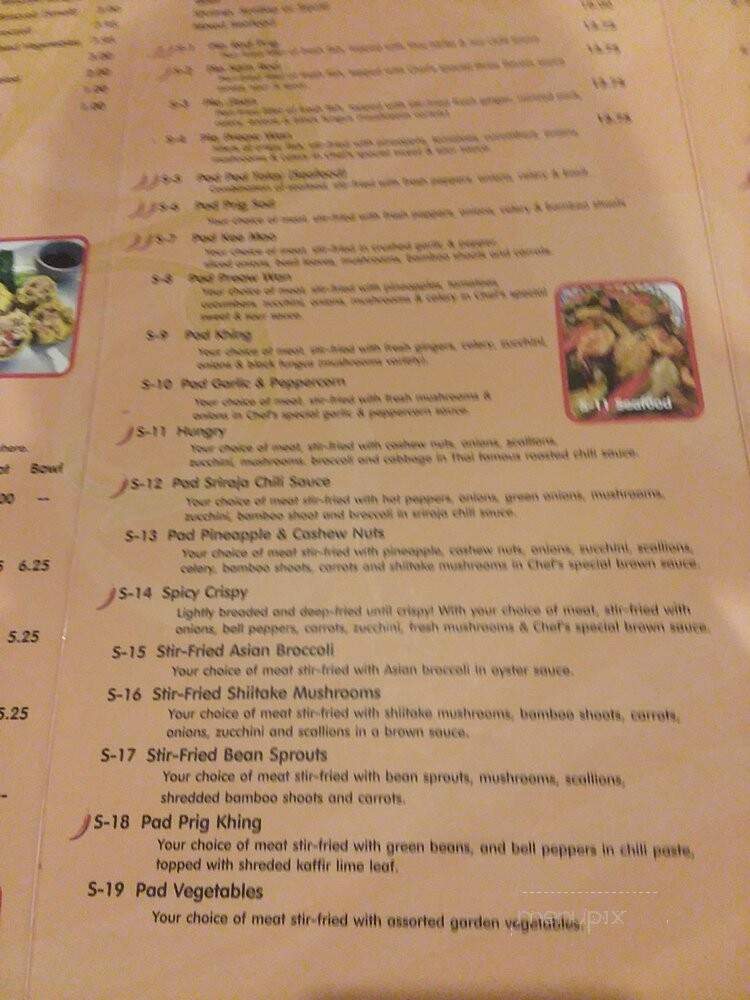 Thai Restaurant - Greenville, SC menu_pic