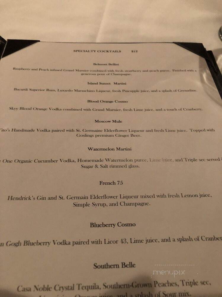 Thoroughbreds Restaurant - Myrtle Beach, SC menu_pic