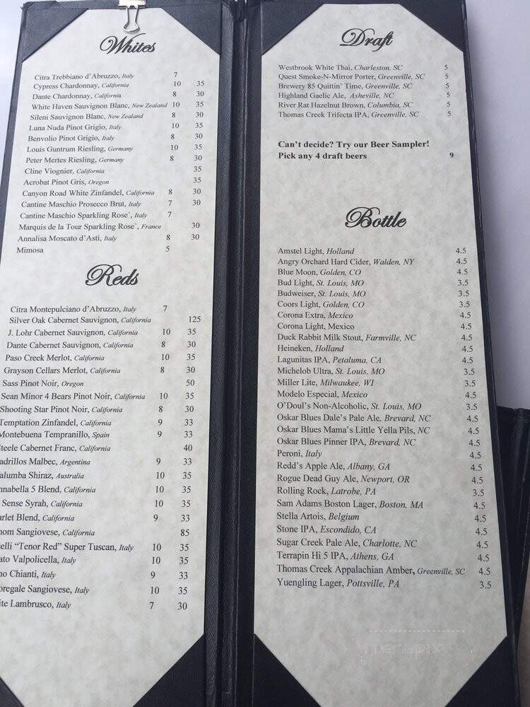 Trio A Brick Oven Cafe - Greenville, SC menu_pic