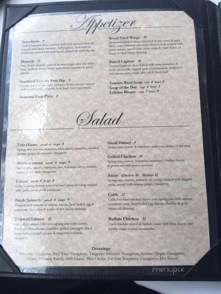 Trio A Brick Oven Cafe - Greenville, SC menu_pic
