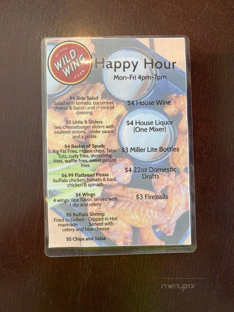 Wild Wing Cafe - Myrtle Beach, SC menu_pic