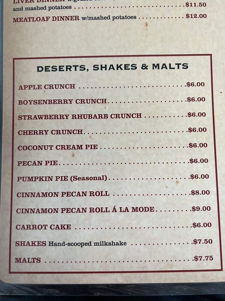 Ramona Diner - Ramona, SD menu_pic