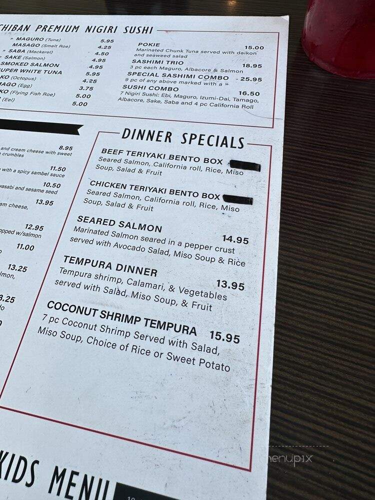 Ichiban - Rapid City, SD menu_pic