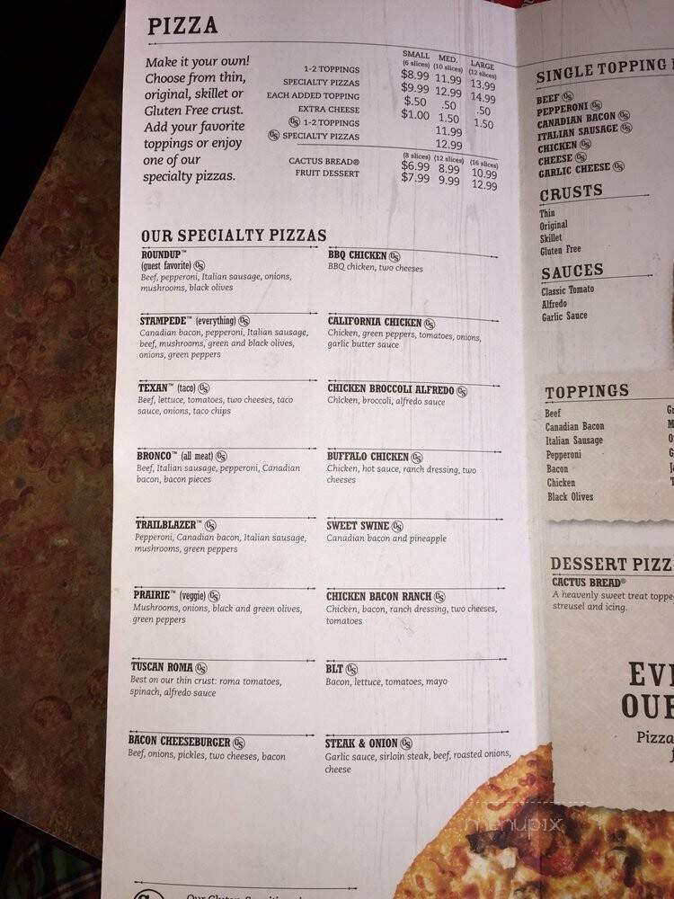 Pizza Ranch - Sturgis, SD menu_pic