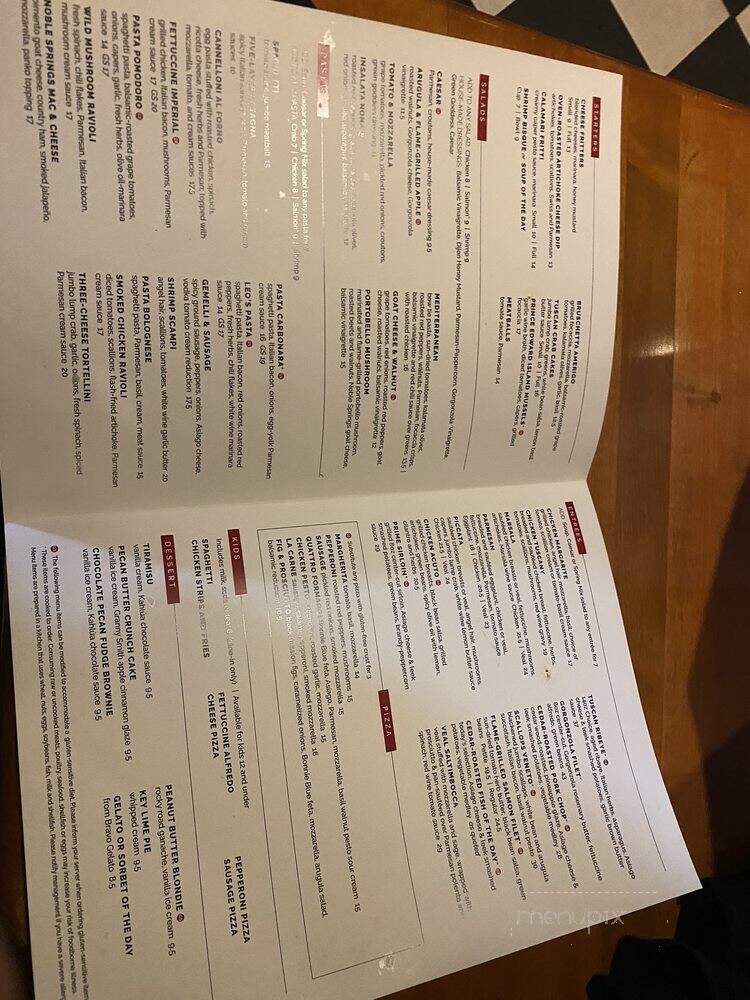 Amerigo - Brentwood, TN menu_pic