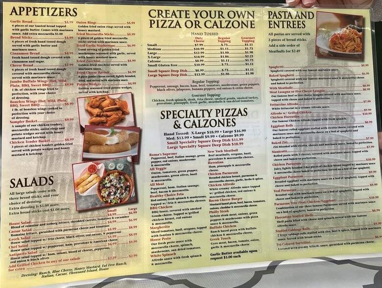 Bella Roma Pizza - Maryville, TN menu_pic