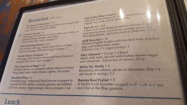 Blue Chair Bakery & Coffeeshop - Sewanee, TN menu_pic
