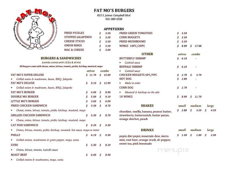 Fatmos - Columbia, TN menu_pic