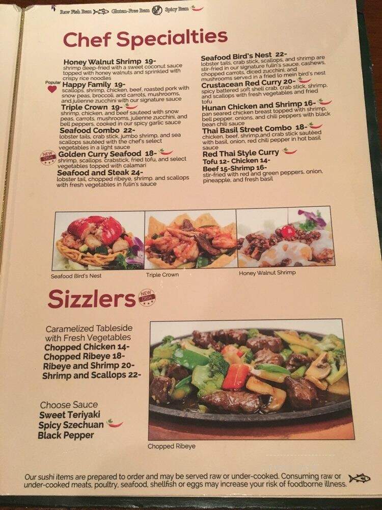 Fulins Asian Cuisine - Brentwood, TN menu_pic