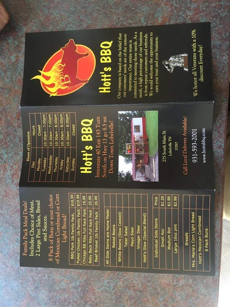 George's Bar-B-Que - Lobelville, TN menu_pic