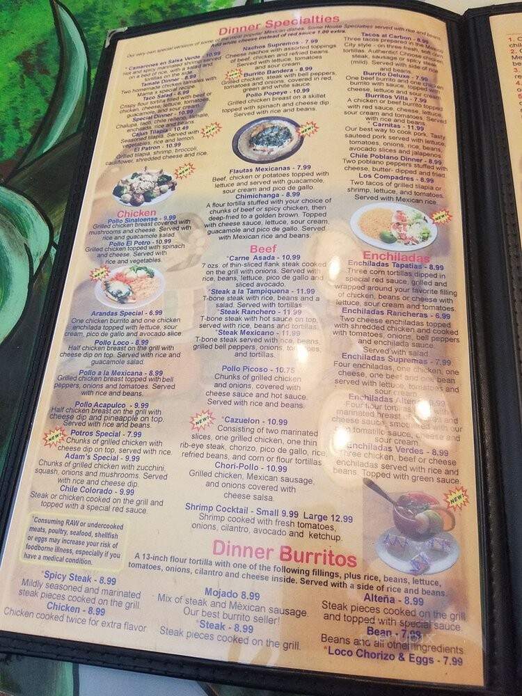 La Altena - Cleveland, TN menu_pic
