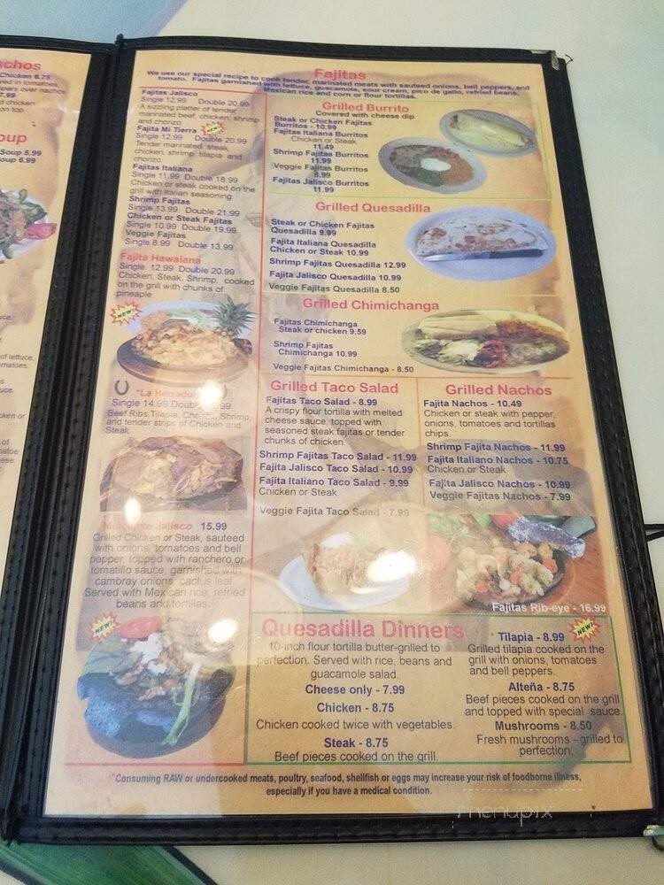 La Altena - Cleveland, TN menu_pic