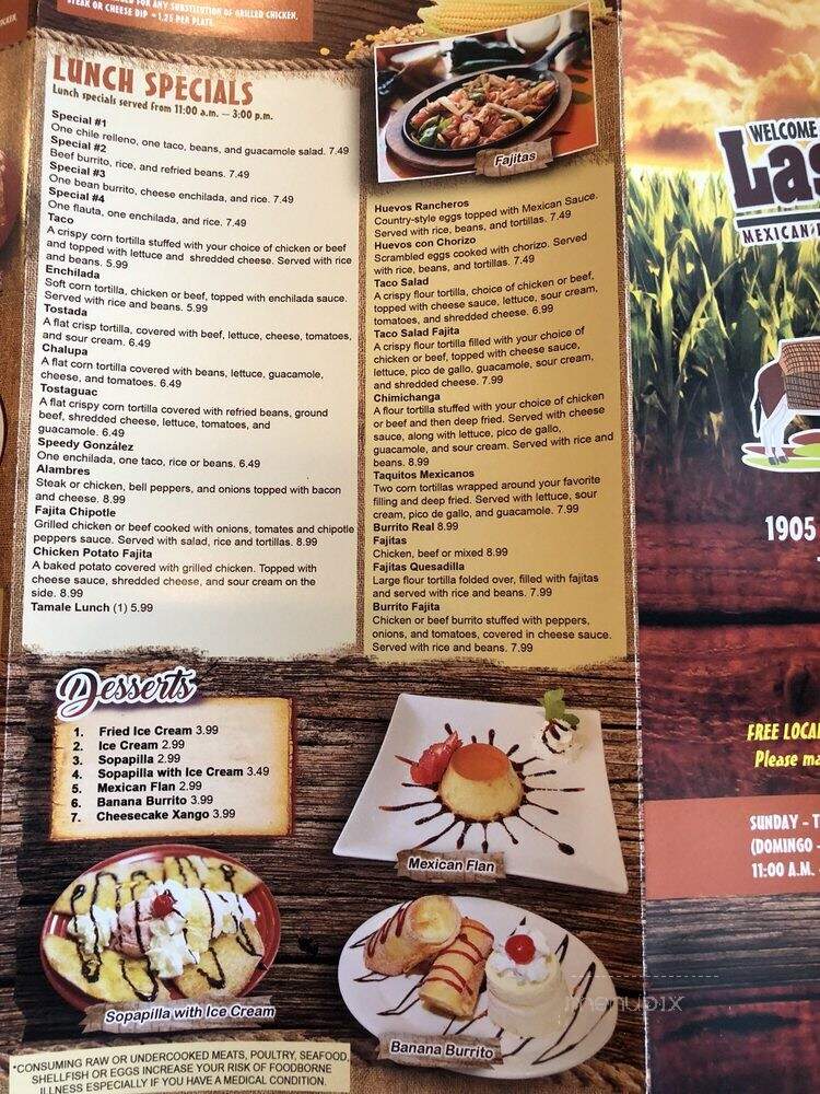 Las Trojas Mexican Restaurant - Tullahoma, TN menu_pic