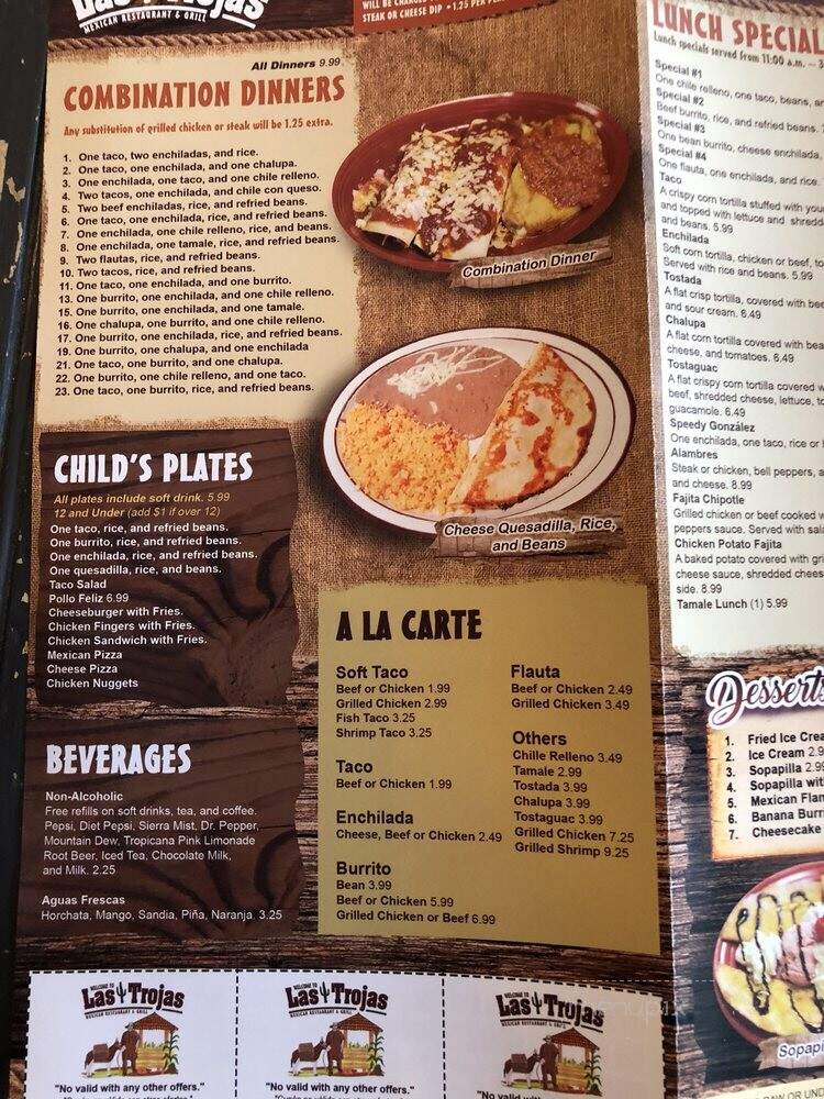 Las Trojas Mexican Restaurant - Tullahoma, TN menu_pic