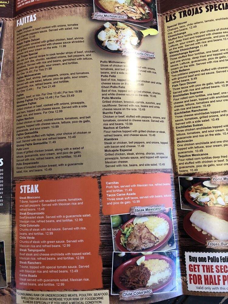 Las Trojas Mexican Restaurant - Tullahoma, TN menu_pic