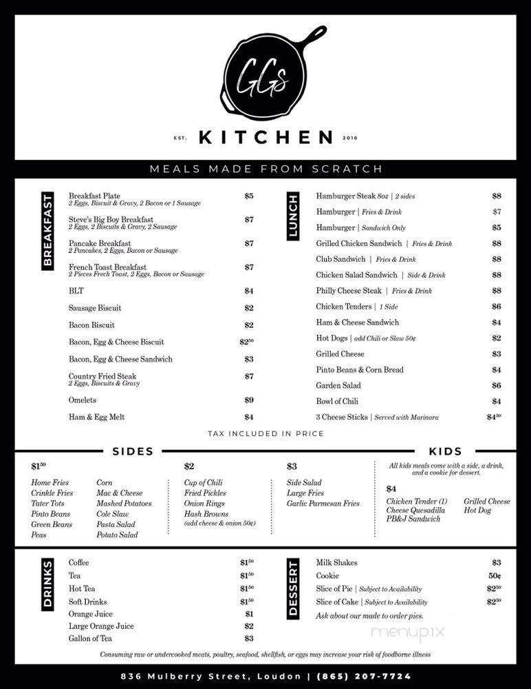 Lighthouse Cafe - Loudon, TN menu_pic