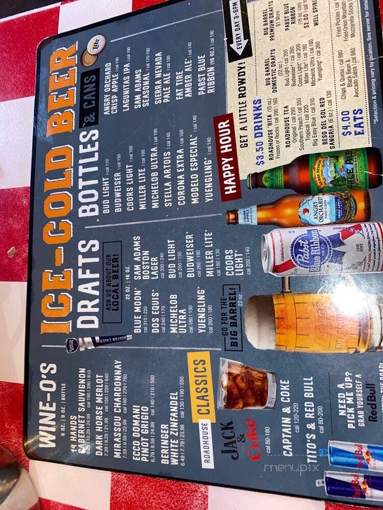 Logan's Roadhouse - Clarksville, TN menu_pic
