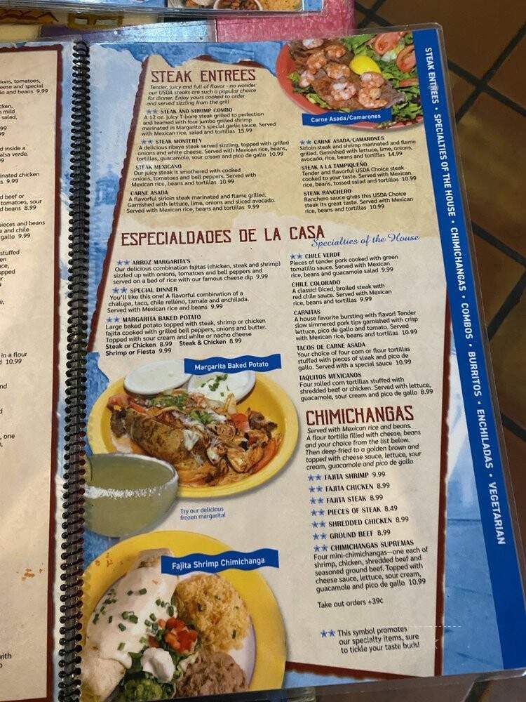 Margaritas Mexican Restaurant - Maryville, TN menu_pic