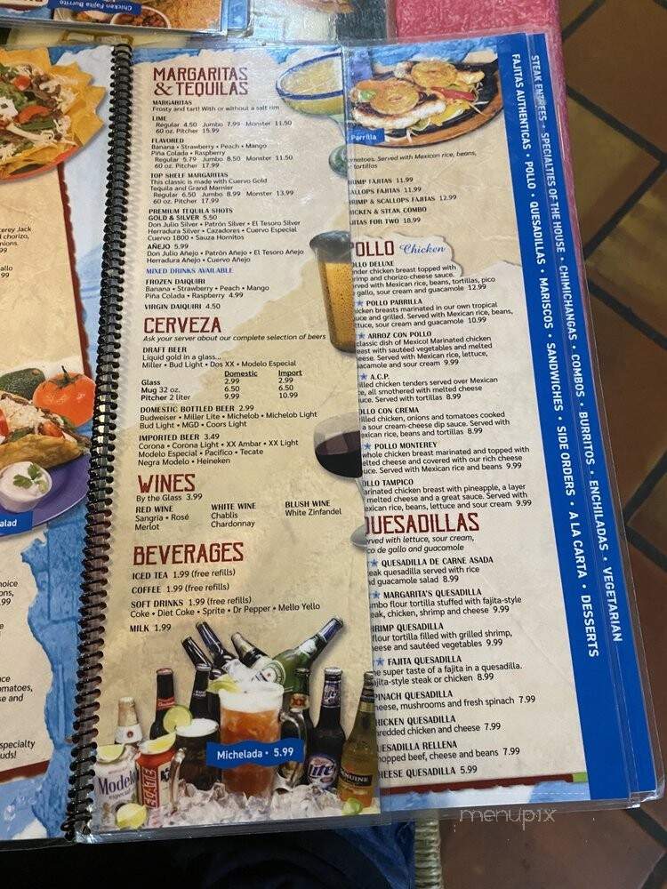 Margaritas Mexican Restaurant - Maryville, TN menu_pic