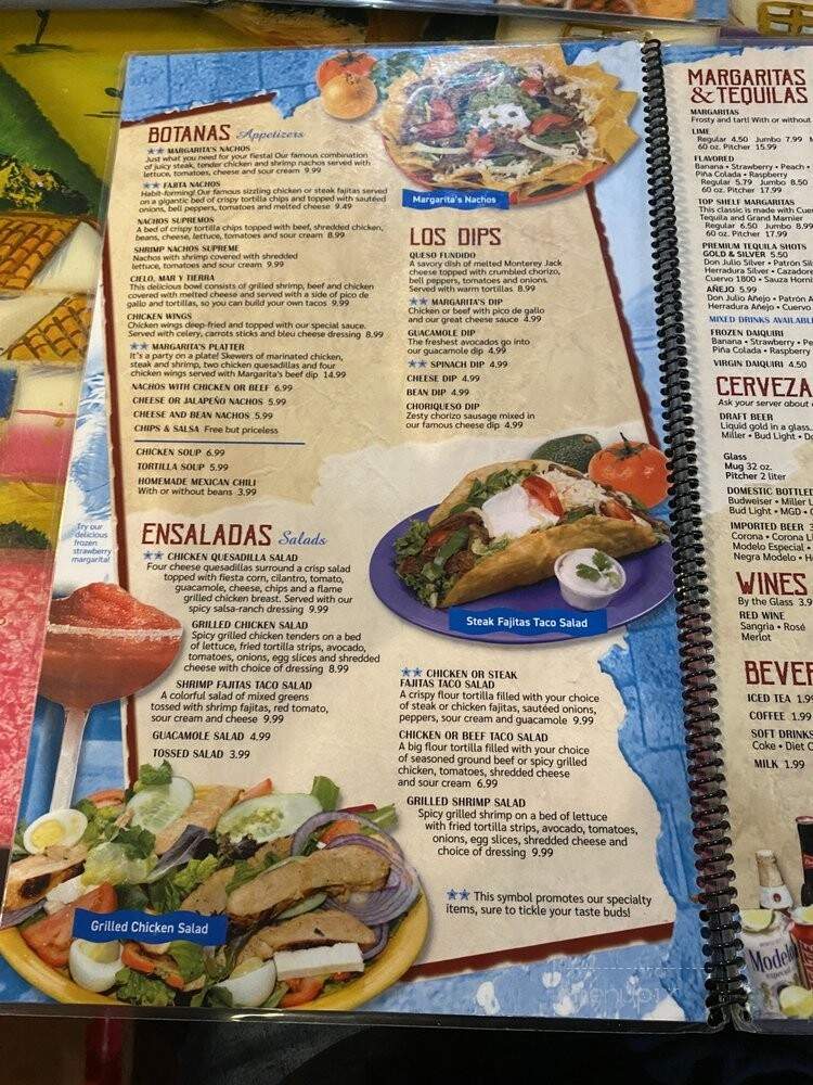 Margaritas Mexican Restaurant - Maryville, TN menu_pic