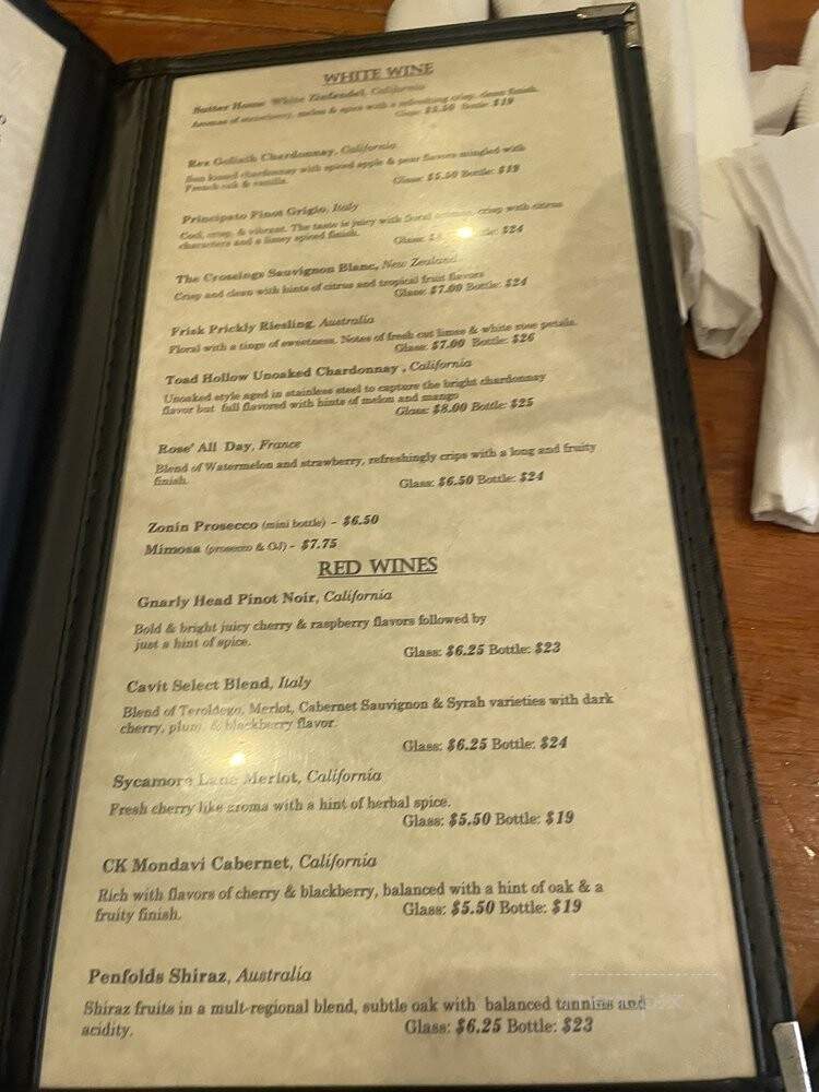 McCreary's - Franklin, TN menu_pic