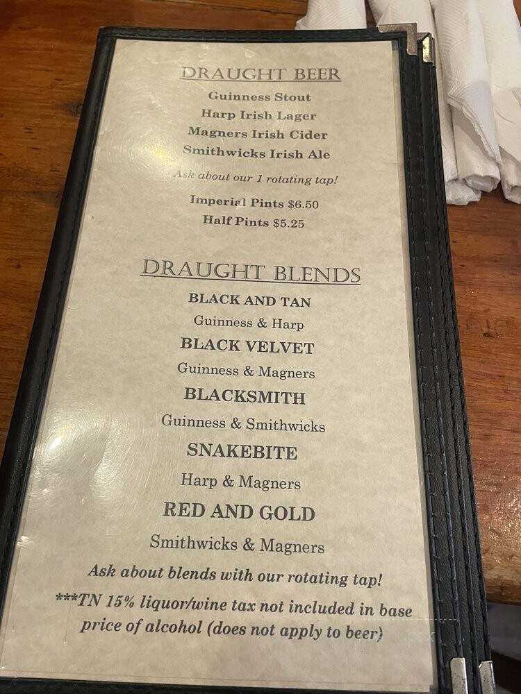 McCreary's - Franklin, TN menu_pic