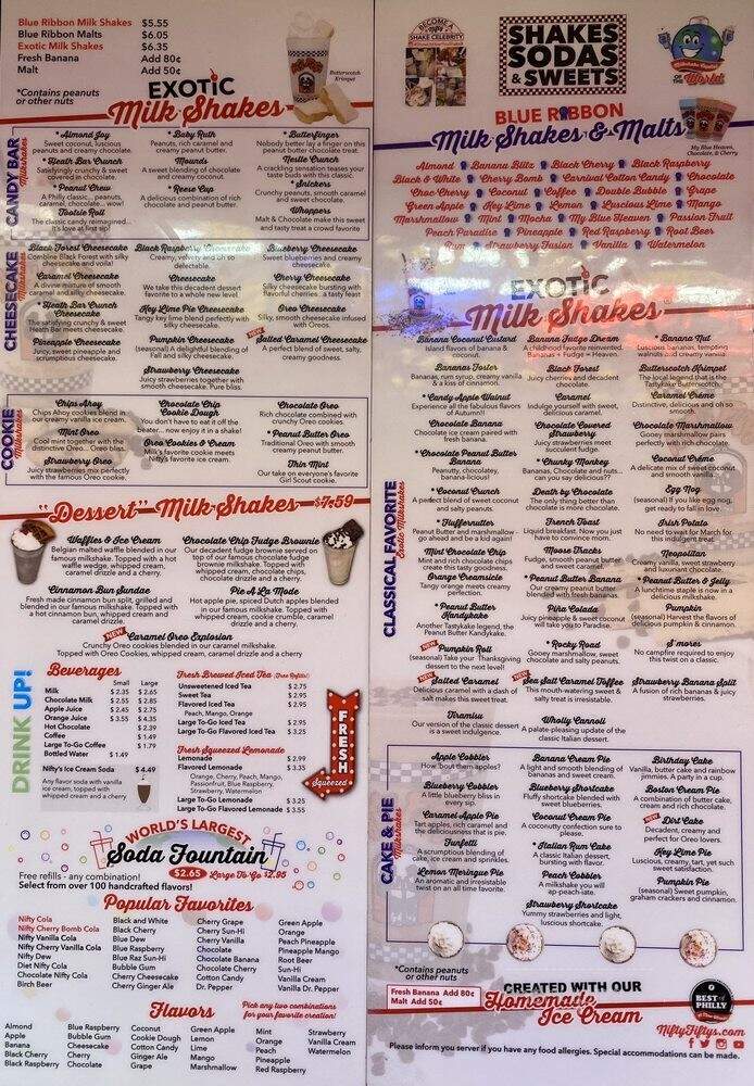 Nifty Fifties Cafe - Gatlinburg, TN menu_pic