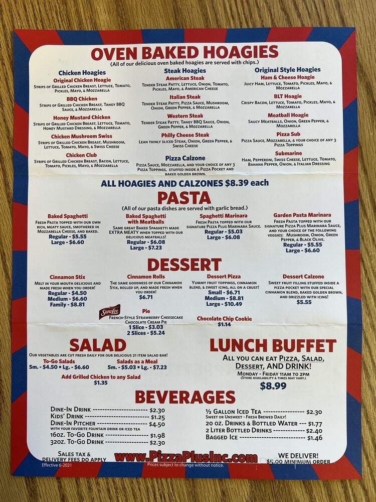 Pizza Plus - Greeneville, TN menu_pic
