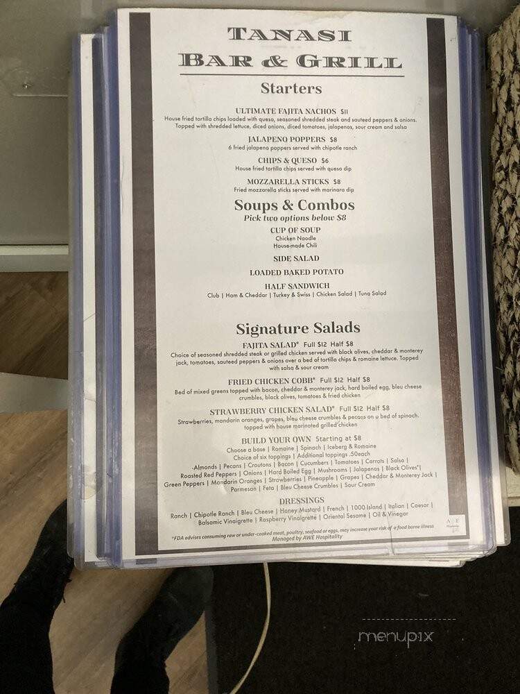 Tanasi Clubhouse - Loudon, TN menu_pic