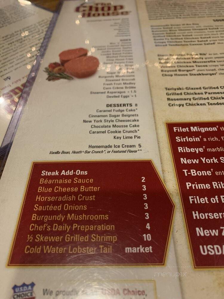 Chop House - Knoxville, TN menu_pic