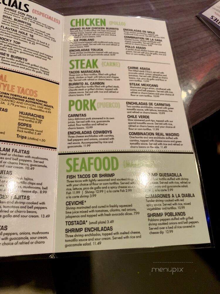 Soccer Taco Mexican Sports Bar - Knoxville, TN menu_pic