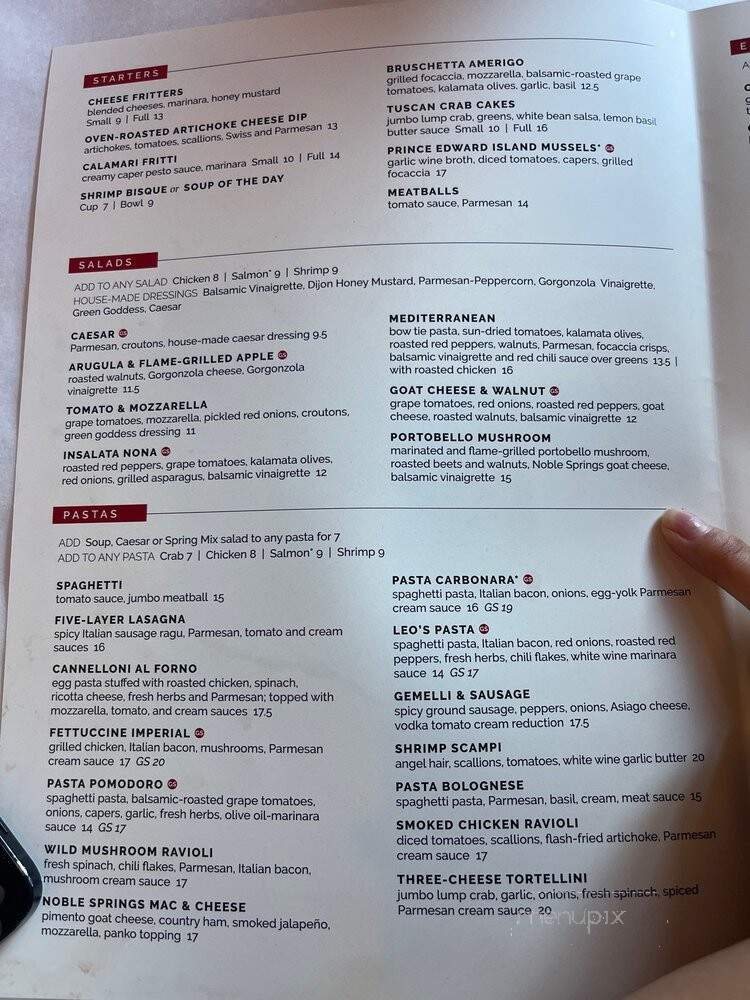 Amerigo - Nashville, TN menu_pic