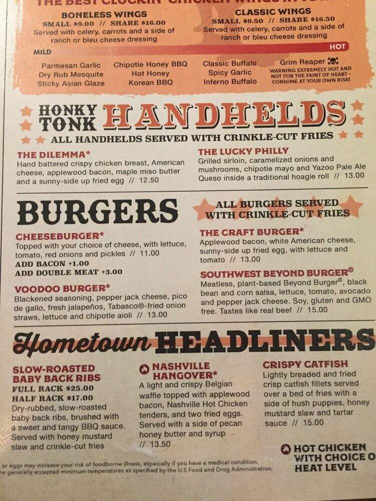 Bailey's Irish Hub - Nashville, TN menu_pic