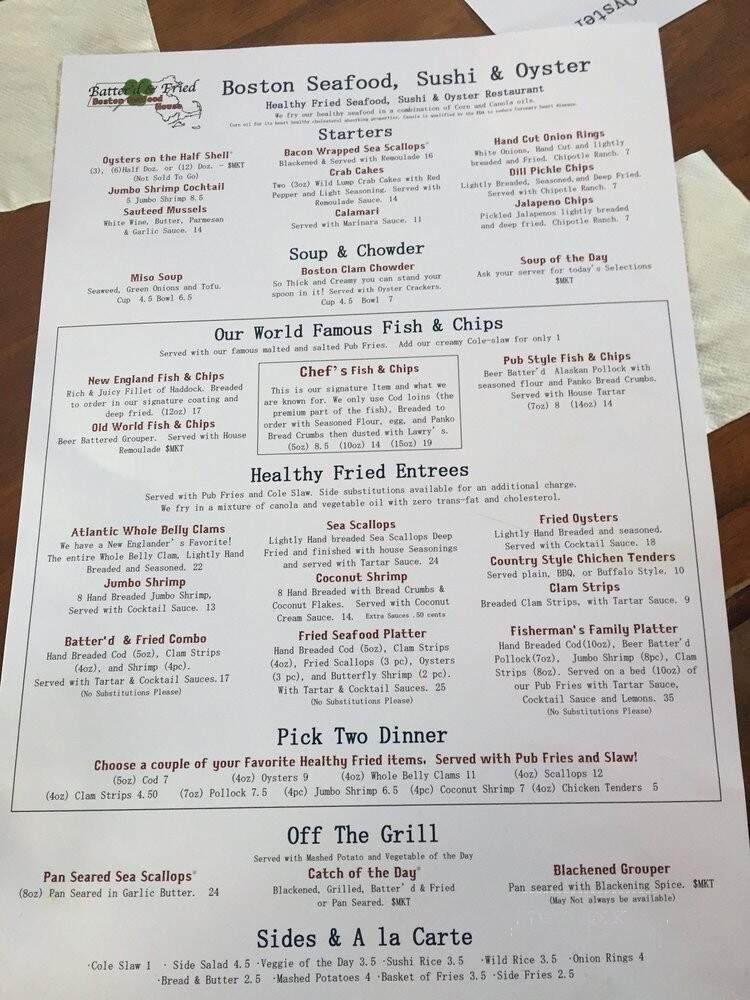 Batter'd & Fried Boston Seafd - Nashville, TN menu_pic