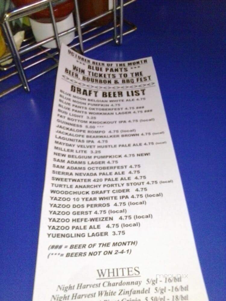 Beyond The Edge - Nashville, TN menu_pic