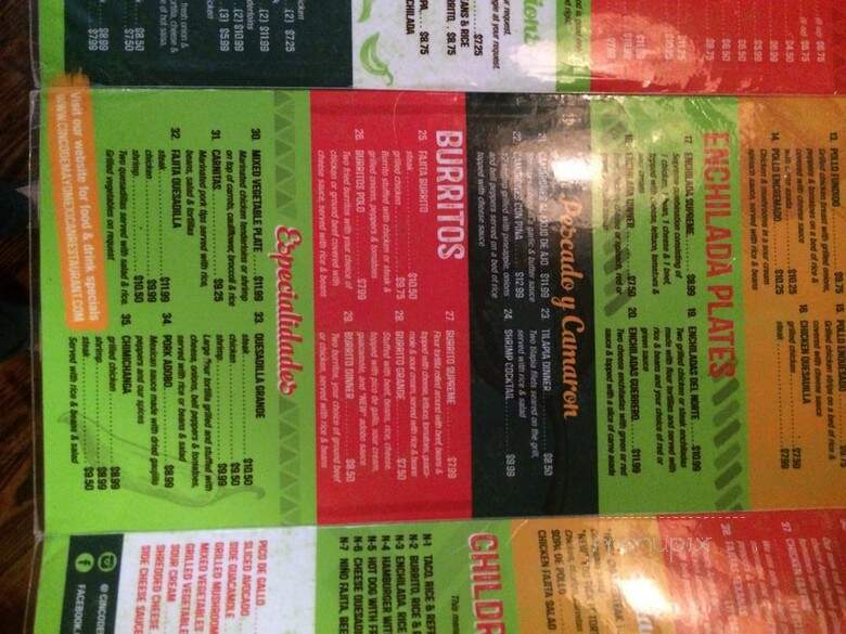 Cinco De Mayo - Nashville, TN menu_pic
