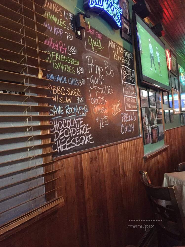 East End Grill - Memphis, TN menu_pic