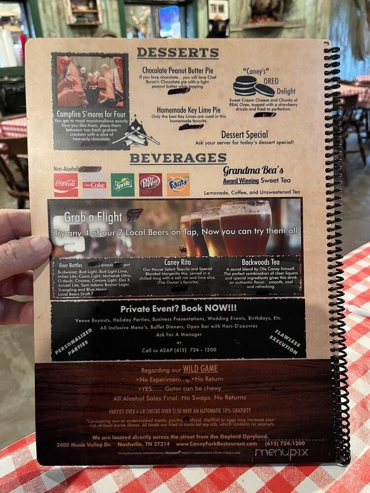 Knife & Fork - Nashville, TN menu_pic