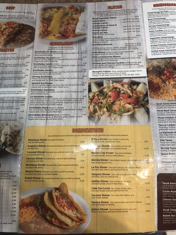 La Hacienda Mexican Restaurant - Collierville, TN menu_pic
