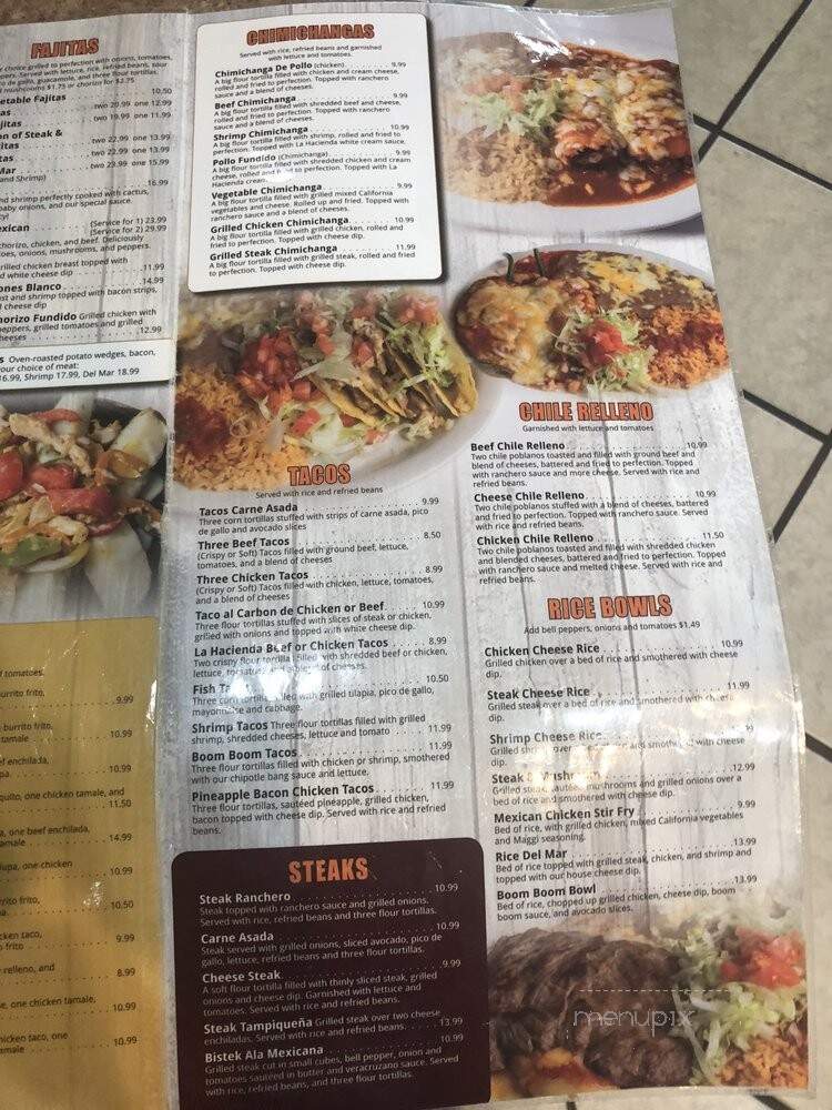 La Hacienda Mexican Restaurant - Collierville, TN menu_pic
